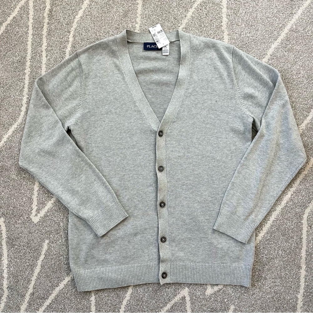 Children’s Place Gray Boys Classic Cotton Cardigan